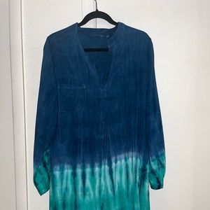 Beautiful Soft Surroundings Royal Blue Tie Dye Dress